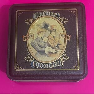 HERSHEY'S CHOCOLATE TIN VINTAGE EDITION #4 1995 PURE MILK EMPTY LID VICTORIAN.